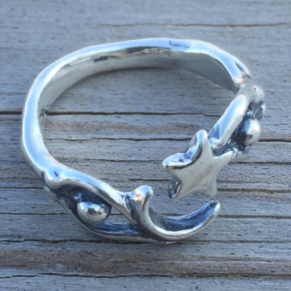 Moon Dancer Ring .925 Sterling Silver Adjustable 5 - 6.5 made in USA - Picture 9 of 15